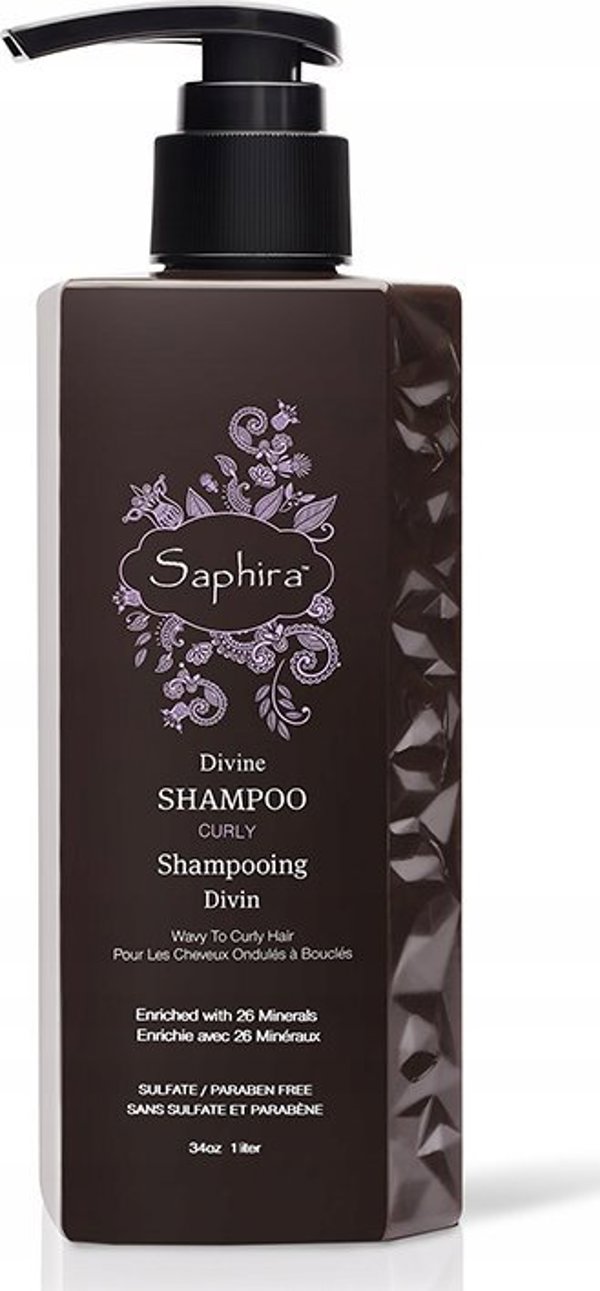 Phyto Saphira Divine Σαμπουάν εντατικής ενυδάτωσης για πολύ ξηρά, φριζαρισμένα, σγουρά μαλλιά, 1000 ml