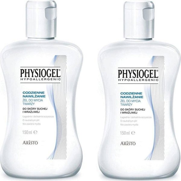 Physiogel Gel Καθημερινού Καθαρισμού Προσώπου για Ξηρή και Ευαίσθητη Επιδερμίδα 2x150ml