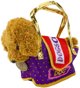 LeanToys Λούτρινο Κουτάβι Pudel σε Τσάντα με Velcro, Ανοιχτό Καφέ, Παιχνίδι Αγκαλιάς