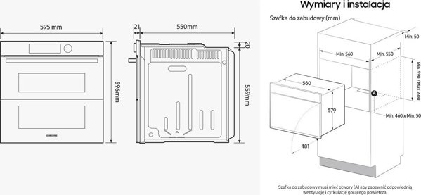 Εντοιχιζόμενος φούρνος Samsung NV7B57508AB