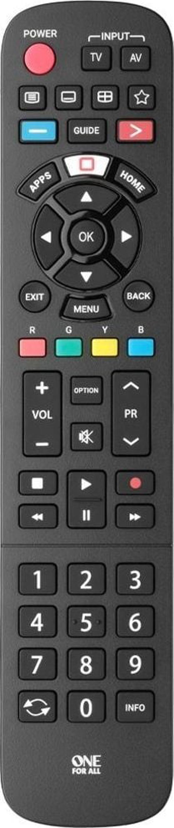 One For All Τηλεχειριστήριο URC4914 για Panasonic TV - Συμβατό με όλα τα μοντέλα