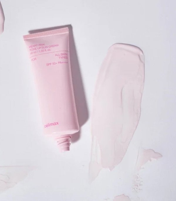 Pink Celimax - Heart Ροζ Tone Up Sun Κρέμα SPF 50+ PA++++ - Ενυδατικό Φίλτρο Κρέμα - 40ml