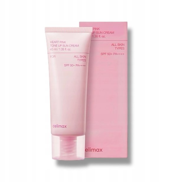 Pink Celimax - Heart Ροζ Tone Up Sun Κρέμα SPF 50+ PA++++ - Ενυδατικό Φίλτρο Κρέμα - 40ml