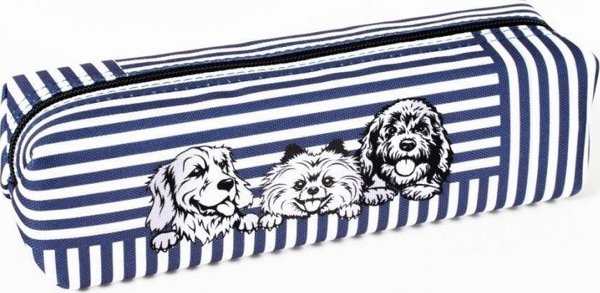Fandy Κασετίνα Doggy 2 Υφασμάτινη Μολυβοθήκη, Ναυτικό Μπλε, 21x6x6 cm