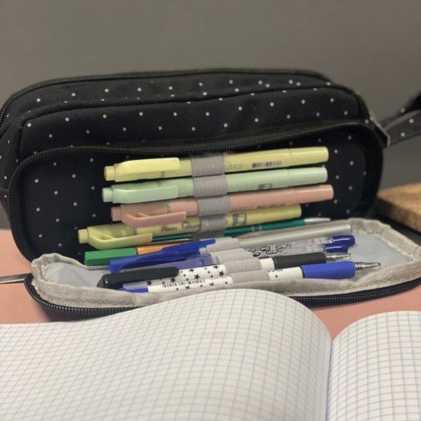 Κασετίνα Maaleo Κασετίνα αναδιπλούμενη τριπλή - μαύρη Maaleo 24511