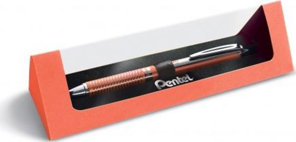 Pentel Στυλό Διαρκείας BL407 EnerGel, Ροζ-Χρυσό Περίβλημα, Μπλε Μελάνι