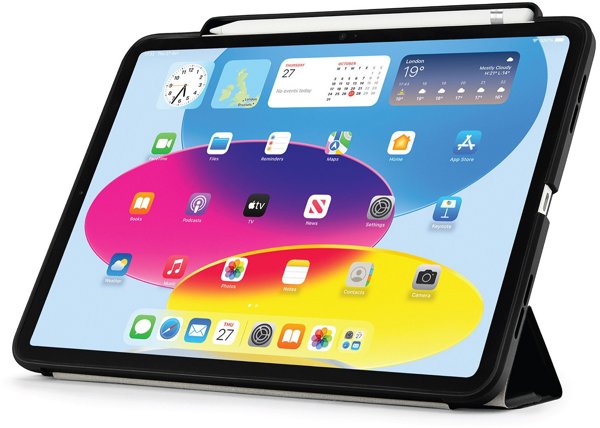 PIPETTO Origami No3 Pencil Case Black, fur Apple iPad 10,9", 10th Gen.( 2022)