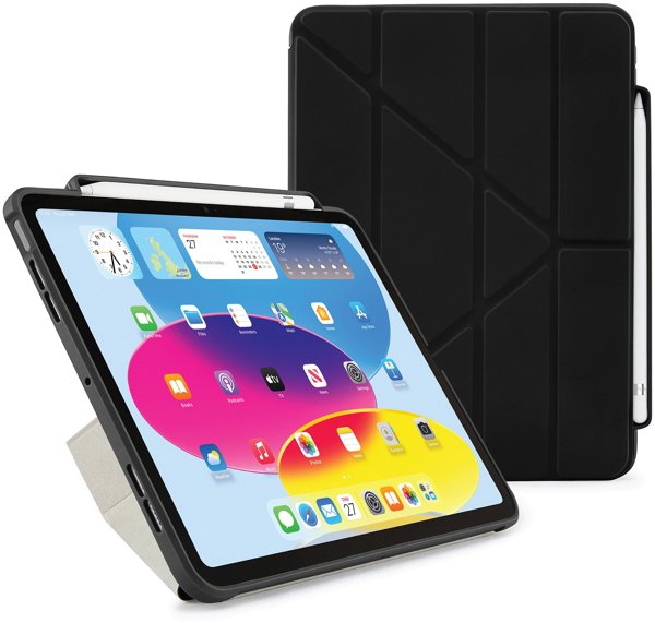 PIPETTO Origami No3 Pencil Case Black, fur Apple iPad 10,9", 10th Gen.( 2022)