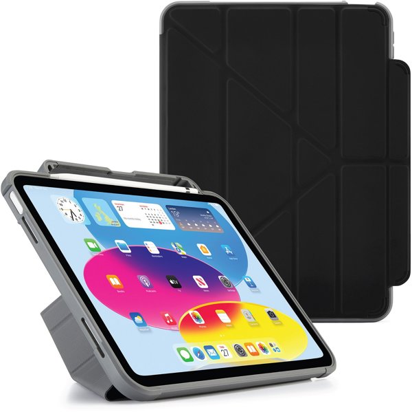 PIPETTO Origami No2 Pencil Shield Case Black, fur Apple iPad 10,9", 10th Gen.( 2022)