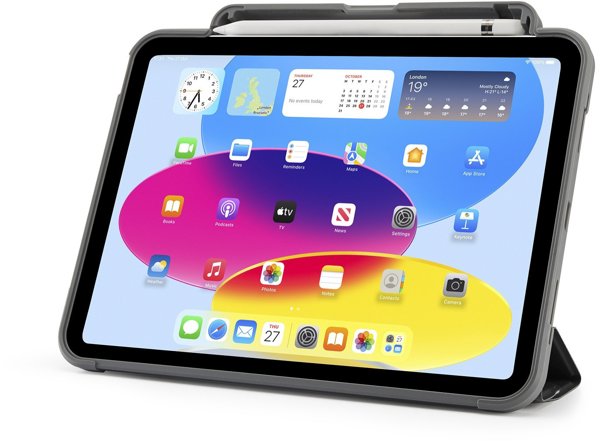 PIPETTO Origami No2 Pencil Shield Case Black, fur Apple iPad 10,9", 10th Gen.( 2022)