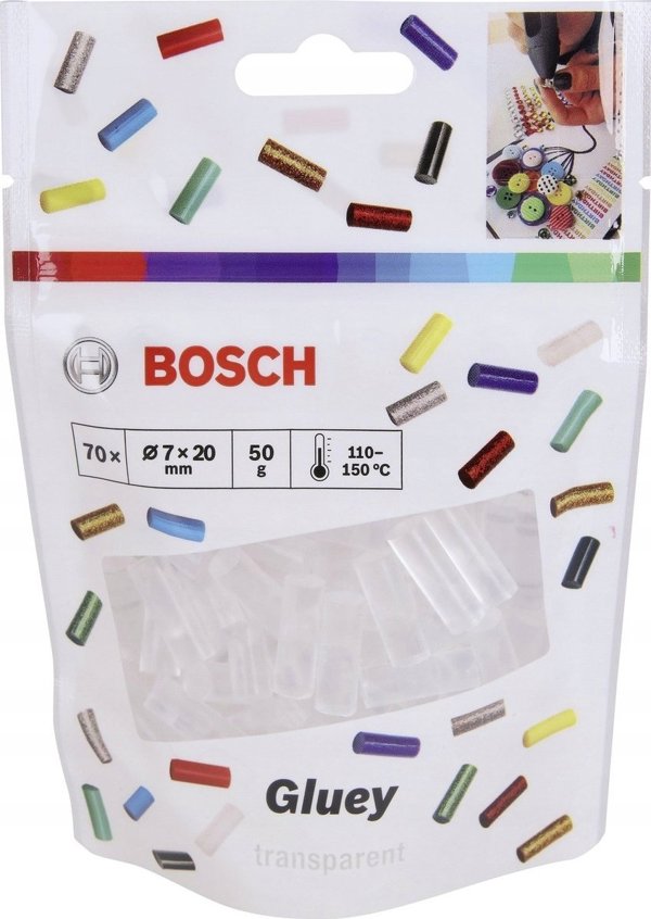 Pistolet do kleju Bosch Bosch Accessories Gluey Heißklebesticks 7 mm 20 mm Transparent 55 g 70 St. (2608002004)
