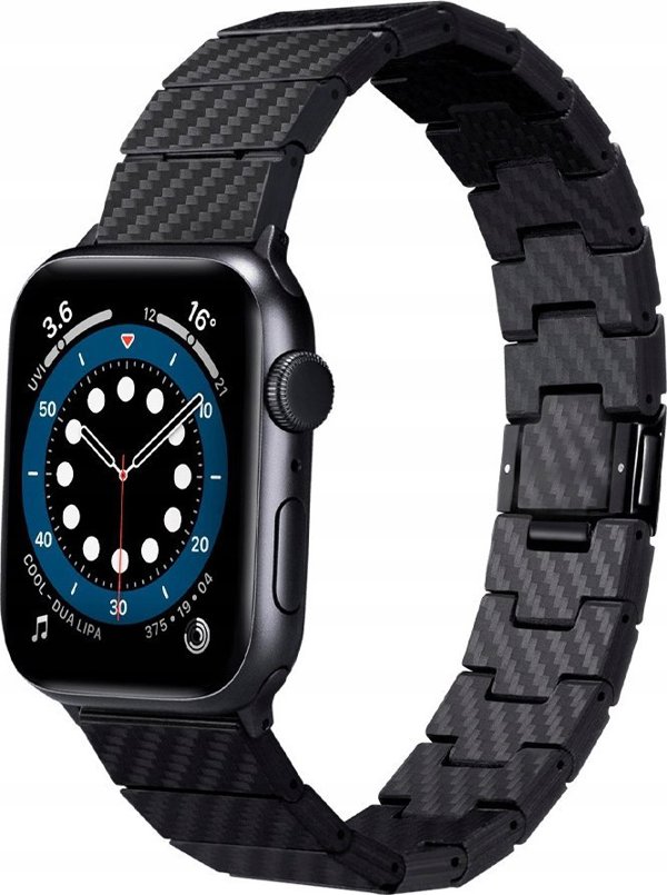 Pitaka Carbon fiber strap, black - AW Ultra 2/1(49mm) 9/8/7 (45mm)/6/SE/5/4 (44mm)/3/2/1 (42mm)