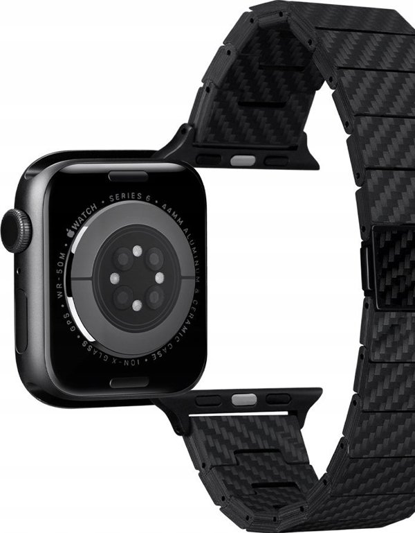 Pitaka Carbon fiber strap, black - AW Ultra 2/1(49mm) 9/8/7 (45mm)/6/SE/5/4 (44mm)/3/2/1 (42mm)