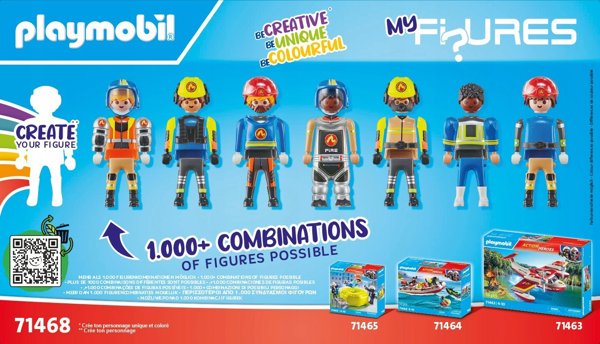 PLAYMOBIL Σετ φιγούρων Action Heroes 71468 My Figures: Πυροσβεστική