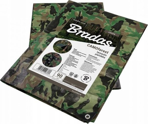 Μουσαμάς Bradas Μουσαμάς καμουφλάζ CAMOforest 3 x 4m 90 g.