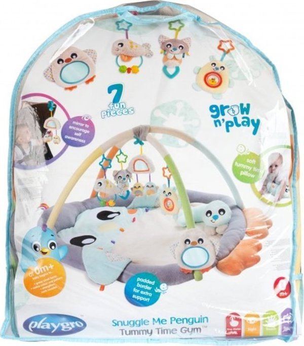 Playgro PLAYGRO Snuggle Me Penguin Tummy Time Gym, 018768178