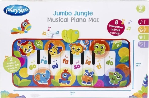Playgro PLAYGRO musical piano mat Jumbo Jungle, 0186995