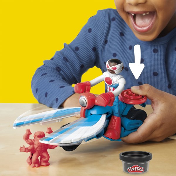 Hasbro Play-Doh Captain America Moto-Slicer Παιχνίδι Πλαστελίνης