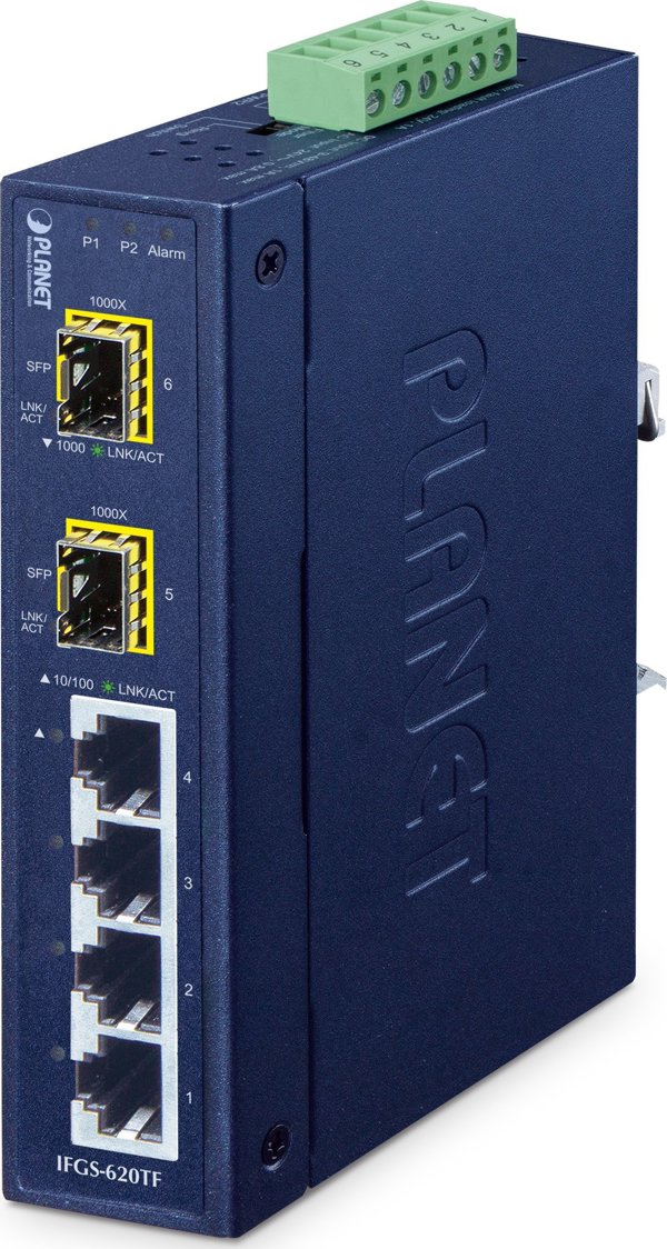 PLANET IFGS-620TF συνδέσεις δικτύου Μη διαχειριζόμενο Fast Ethernet (10/100) Μπλε