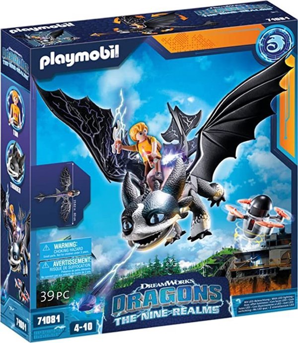 Playmobil PLAYMOBIL 71081 Dragons: The Nine Realms - Thunder & Tom, construction toy (with shooting and light function)