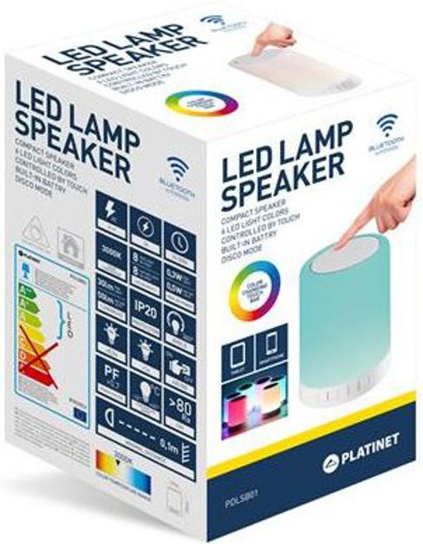 Λάμπα Platinet LED με ηχείο Bluetooth 2 σε 1