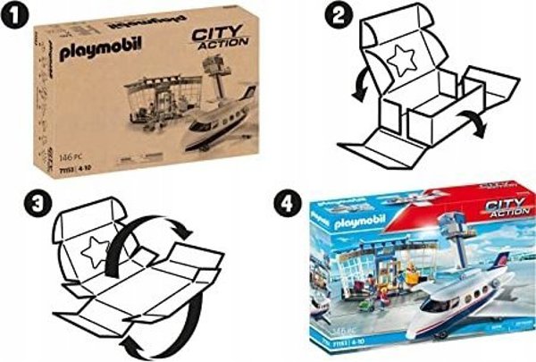 Playmobil Σετ Playmobil 71153 Αεροδρόμιο με αεροπλάνο 146 τεμ.