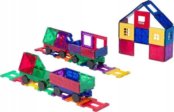 Playmags Μαγνητικά τουβλάκια 3D τρένο Playmags 153 σετ 50 τεμαχίων