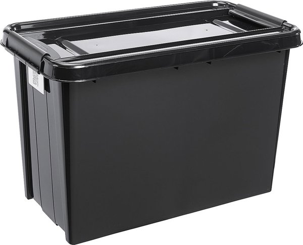 Πλαστικό Δοχείο με καπάκι Plast Team ProBox Recycle QR 70L μαύρο