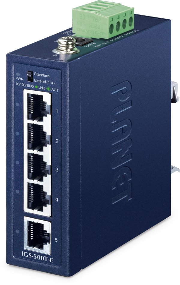 PLANET IGS-500T-E μη διαχειριζόμενο Gigabit Ethernet (10/100/1000) Μπλε