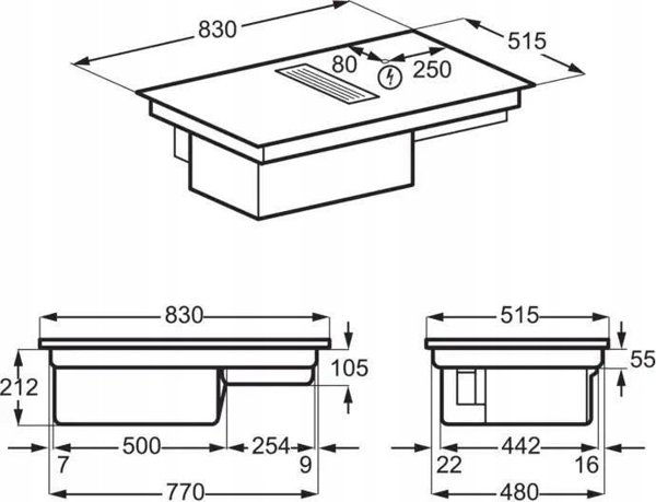 Θερμαντική πλάκα AEG Kaitlentė AEG CCE84779FB (Pažeista pakuotė) 13253565 7332543802425