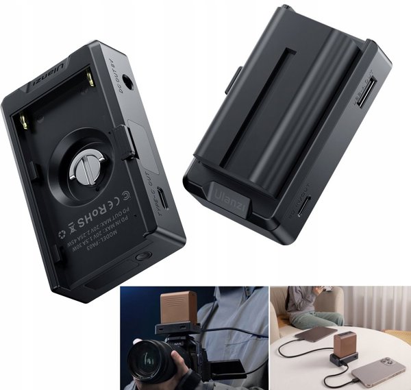 Τροφοδοτικό USB-C/DC/PD USB-A για Sony NP F750 F770 F960 F970 1/4" / PA03