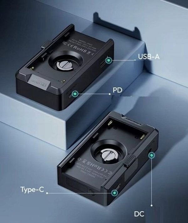 Τροφοδοτικό USB-C/DC/PD USB-A για Sony NP F750 F770 F960 F970 1/4" / PA03