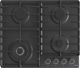 Gorenje GW642AB Εστία Αερίου 4 Εστιών, Μαύρο Χρώμα, Μεγαλύτερη Επιφάνεια Μαγειρέματος, 60cm