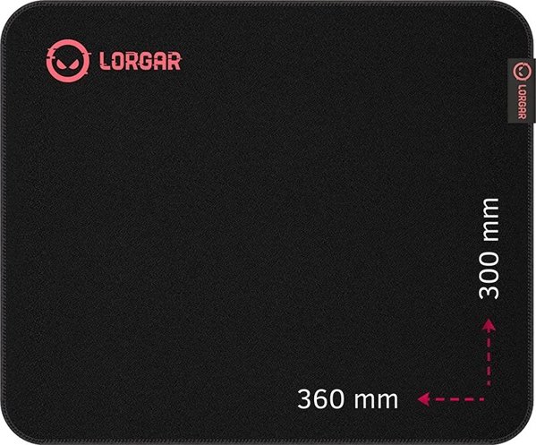 Ποντικοθήκη Lorgar LORGAR Mousepad Main 323 360mmx300mmx3mm/Έλεγχος/Μαύρο λιανική