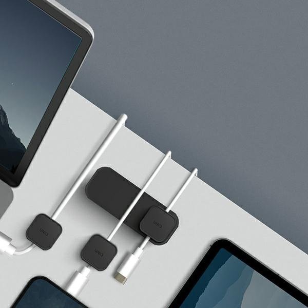 Μαγνητικός οργανωτής καλωδίων Uniq UNIQ Pod Mag + βάση σκούρο γκρι/charcoal dark grey