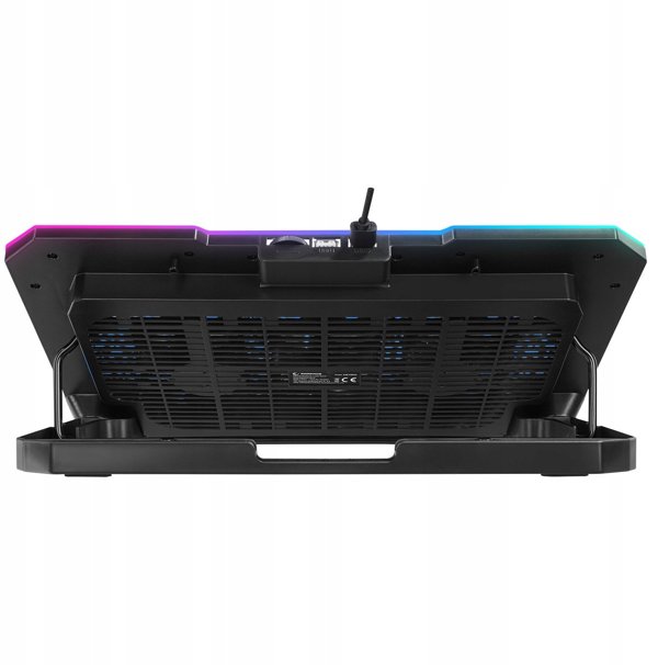 Βάση ψύξης Rampage για φορητό υπολογιστή 9-17'' RGB 6 ανεμιστήρες, ασημί
