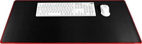 Επιφάνεια Techonic Επιφάνεια για πληκτρολόγιο και ποντίκι για παίκτες 900x400x3mm / μαύρο / κόκκινο ραφές