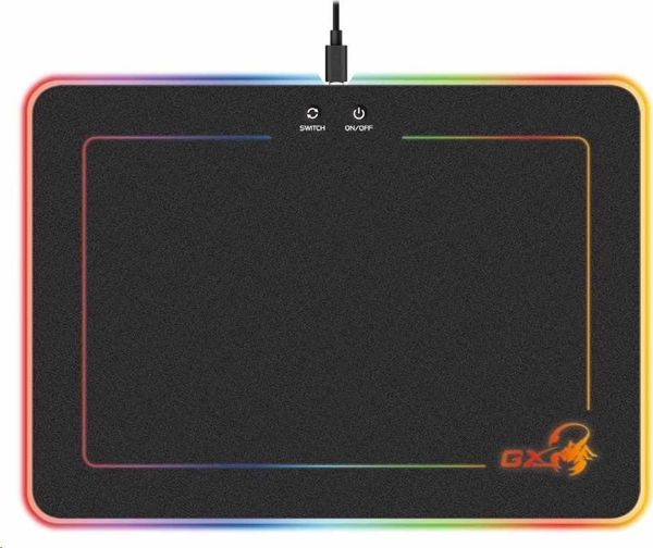 Genius GX-Pad 600H RGB Mousepad, Gaming Επιφάνεια Ποντικιού, 35x25cm, Μαύρο, Πάχος 0.55cm