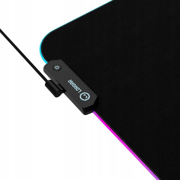 Lorgar Lorgar Steller 913, gaming mouse pad, επιφάνεια υψηλής ταχύτητας, αντιολισθητική βάση από καουτσούκ, οπίσθιος φωτισμός RGB, σύνδεση USB, υποστήριξη Lorgar WP Gameware, μέγεθος: 360mm x 300mm x 3mm, βάρος 0,250kg 13128134 5291485010225