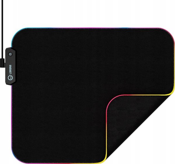 Lorgar Lorgar Steller 913, gaming mouse pad, επιφάνεια υψηλής ταχύτητας, αντιολισθητική βάση από καουτσούκ, οπίσθιος φωτισμός RGB, σύνδεση USB, υποστήριξη Lorgar WP Gameware, μέγεθος: 360mm x 300mm x 3mm, βάρος 0,250kg 13128134 5291485010225