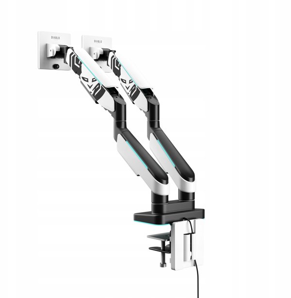 Διπλή βάση για οθόνες 49 ιντσών, λευκό-μαύρο X-Arm Dual RGB
