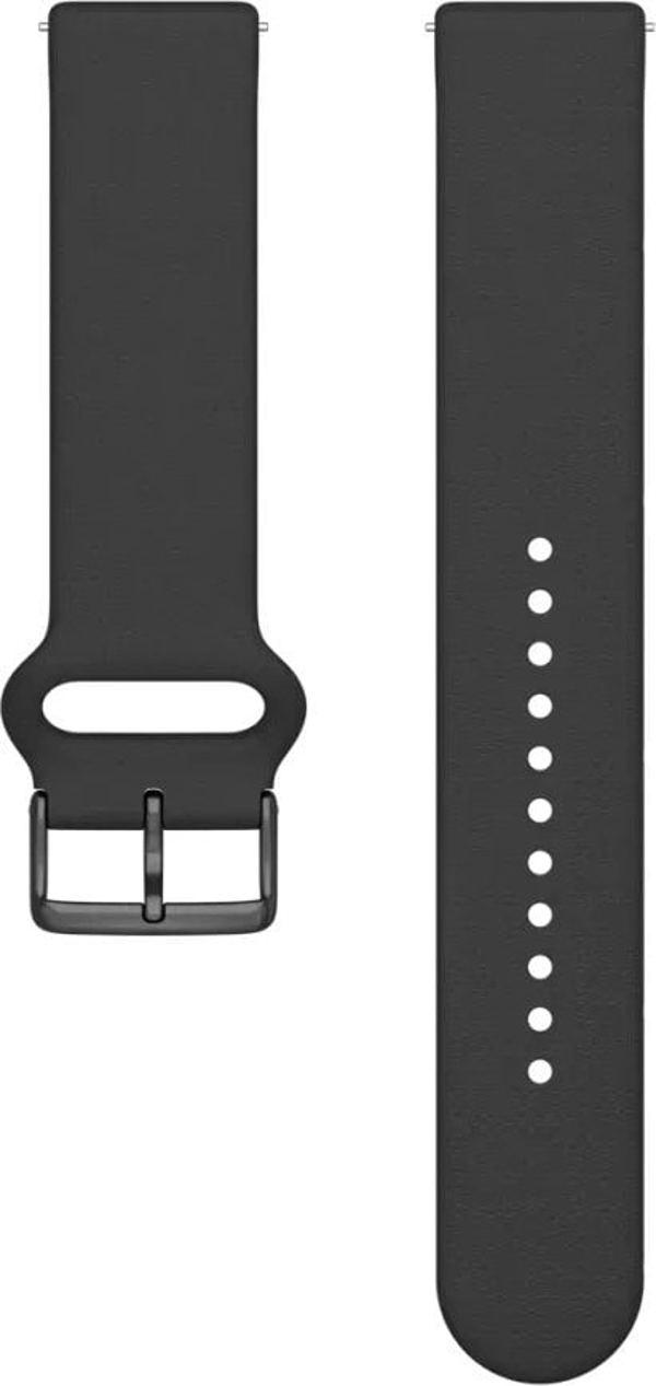 Λουράκι ρολογιού Polar Polar 20mm S-L T, μαύρη σιλικόνη