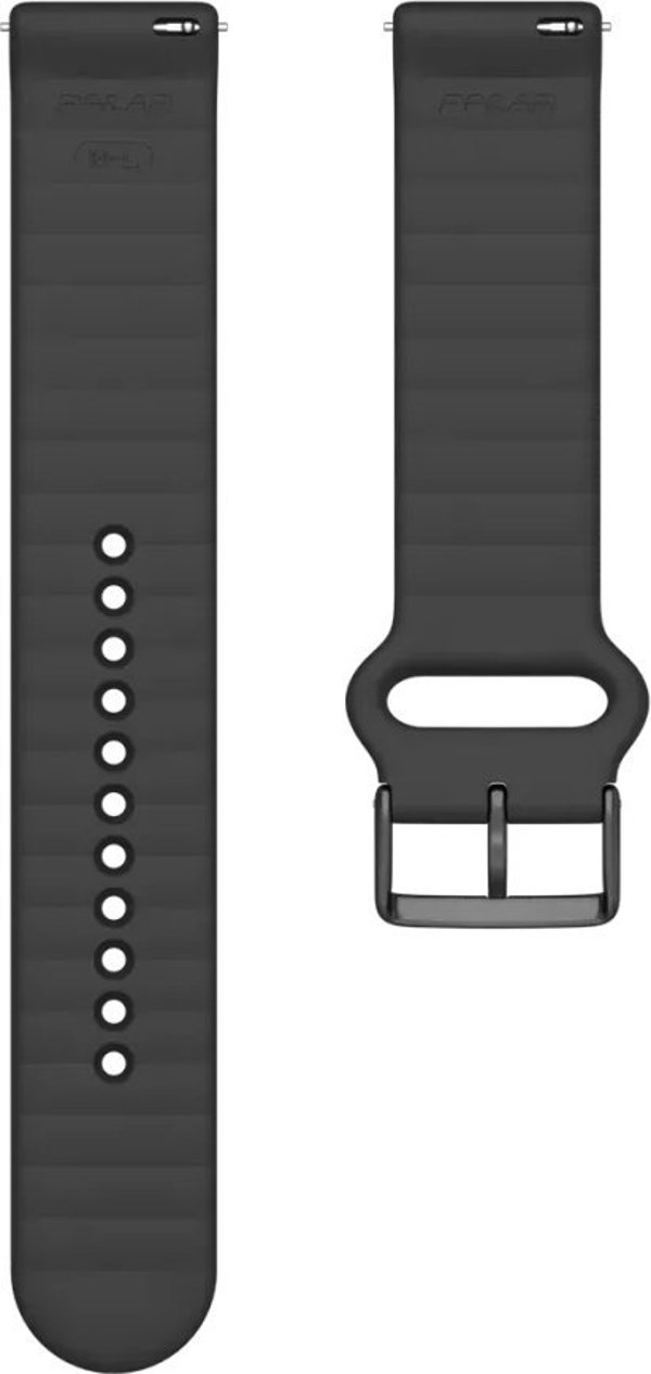 Λουράκι ρολογιού Polar Polar 20mm S-L T, μαύρη σιλικόνη