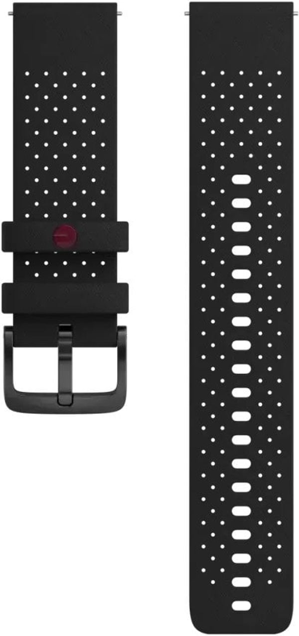 Polar silicone strap 22 mm, black / gray, S-L