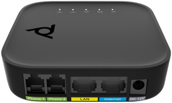 HP Poly ATA 402 VoIP Adapter 2FXS Με Open SIP Και Τροφοδοτικό