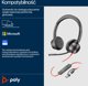 POLY Blackwire 8225 USB-A Ακουστικά Με Καλώδιο με Ελαστική Επάνω Ταινία για Γραφείο/Call Center, Μαύρα