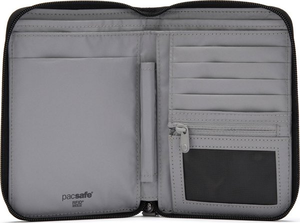 Μεγάλο ανδρικό πορτοφόλι RFID Pacsafe - μαύρο