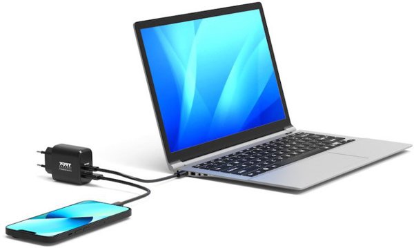 Port WALL GaN CHARGER USB-C & USB-A PD 65W & 30W