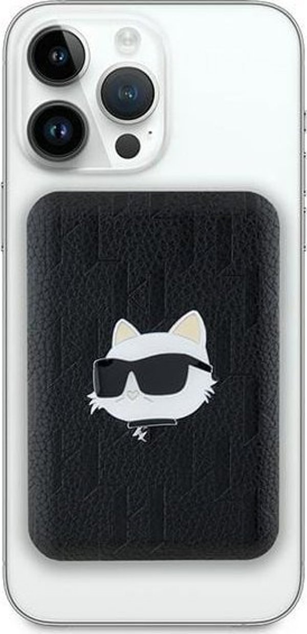 Karl Lagerfeld Powerbank Choupette Head Pin 5000mAh 15W MagSafe Φορητός Φορτιστής Μαύρο