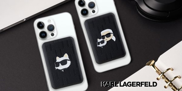 Karl Lagerfeld Powerbank Choupette Head Pin 5000mAh 15W MagSafe Φορητός Φορτιστής Μαύρο
